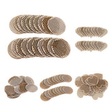 Maxbell 20 Piece Natural Multi-hole Wooden Pendant Cross Stitch Board 50mm circle