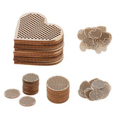Maxbell 20 Piece Natural Multi-hole Wooden Pendant Cross Stitch Board 50mm circle