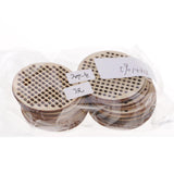Maxbell 20 Piece Natural Multi-hole Wooden Pendant Cross Stitch Board 50mm circle