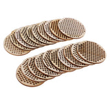 Maxbell 20 Piece Natural Multi-hole Wooden Pendant Cross Stitch Board 50mm circle