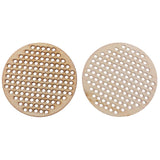 Maxbell 20 Piece Natural Multi-hole Wooden Pendant Cross Stitch Board 50mm circle