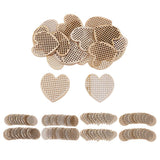 Maxbell 20 Piece Natural Multi-hole Wooden Pendant Cross Stitch Board 50mm circle
