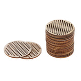 Maxbell 20 Piece Natural Multi-hole Wooden Pendant Cross Stitch Board 50mm circle