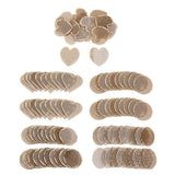 Maxbell 20 Piece Natural Multi-hole Wooden Pendant Cross Stitch Board 50mm circle