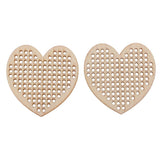 Maxbell 20 Piece Natural Multi-hole Wooden Pendant Cross Stitch Board 50mm heart