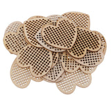 Maxbell 20 Piece Natural Multi-hole Wooden Pendant Cross Stitch Board 50mm heart