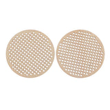 Maxbell 20 Piece Wood Hole Paved Plaque Embellishment Cross Stitch Wooden Board 63mm