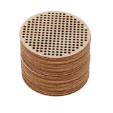 Maxbell 20 Piece Wood Hole Paved Plaque Embellishment Cross Stitch Wooden Board 63mm