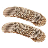 Maxbell 20 Piece Wood Hole Paved Plaque Embellishment Cross Stitch Wooden Board 63mm