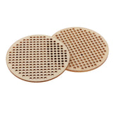 Maxbell 20 Piece Wood Hole Paved Plaque Embellishment Cross Stitch Wooden Board 63mm