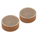 Maxbell 20 Piece Wood Hole Paved Plaque Embellishment Cross Stitch Wooden Board 63mm