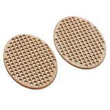 Maxbell 20 Piece Natural Multi-hole Wooden Pendant Cross Stitch Board  60x45mm oval