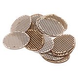 Maxbell 20 Piece Natural Multi-hole Wooden Pendant Cross Stitch Board  60x45mm oval