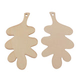 Maxbell 10 Pieces Unfinished Wood Leaf Shapes Craft Wooden Tags Pine leaf 80x50x2mm