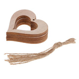 Maxbell 10 Pieces Wood Hollow Christmas Tree Hanging Ornament Heart 90x90mm
