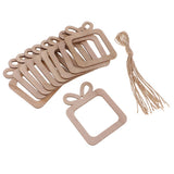 Maxbell 10 Pieces Wood Hollow Christmas Tree Hanging Ornament Gift 95x71mm
