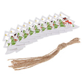 Maxbell 10 Piece Wooden Christmas Tree Hanging Decoration Ornament Xmas Tree 61x61mm