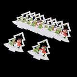 Maxbell 10 Piece Wooden Christmas Tree Hanging Decoration Ornament Xmas Tree 61x61mm