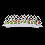 Maxbell 10 Piece Wooden Christmas Tree Hanging Decoration Ornament Xmas Tree 61x61mm