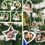Maxbell 10 Piece Wooden Christmas Tree Hanging Decoration Ornament Star 75mm