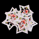 Maxbell 10 Piece Wooden Christmas Tree Hanging Decoration Ornament Star 75mm