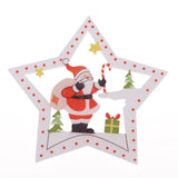 Maxbell 10 Piece Wooden Christmas Tree Hanging Decoration Ornament Star 75mm