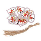 Maxbell 10 Piece Wooden Christmas Tree Hanging Decoration Ornament Heart 68x63mm