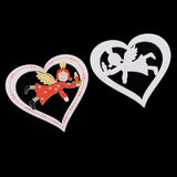 Maxbell 10 Piece Wooden Christmas Tree Hanging Decoration Ornament Heart 68x63mm