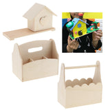 Maxbell Super Light Kids Wooden Craft Painting Decoration Gift Toys pen container