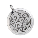Maxbell Stainless Steel Hollow Round Photo Frame Charms Pendants Spindrift