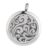 Maxbell Stainless Steel Hollow Round Photo Frame Charms Pendants Spindrift