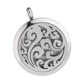 Maxbell Stainless Steel Hollow Round Photo Frame Charms Pendants Spindrift