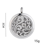 Maxbell Stainless Steel Hollow Round Photo Frame Charms Pendants Spindrift