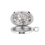 Maxbell Stainless Steel Hollow Round Photo Frame Charms Pendants Snowflake