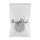 Maxbell Stainless Steel Hollow Round Photo Frame Charms Pendants Snowflake