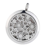 Maxbell Stainless Steel Hollow Round Photo Frame Charms Pendants Snowflake