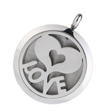 Maxbell Stainless Steel Hollow Round Photo Frame Charms Pendants Love