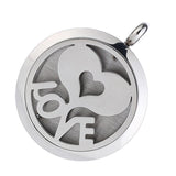 Maxbell Stainless Steel Hollow Round Photo Frame Charms Pendants Love