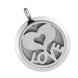 Maxbell Stainless Steel Hollow Round Photo Frame Charms Pendants Love