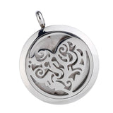 Maxbell Stainless Steel Hollow Round Photo Frame Charms Pendants Peach Peart