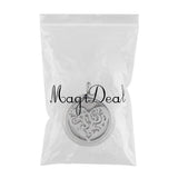 Maxbell Stainless Steel Hollow Round Photo Frame Charms Pendants Peach Peart