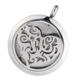 Maxbell Stainless Steel Hollow Round Photo Frame Charms Pendants Peach Peart