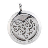Maxbell Stainless Steel Hollow Round Photo Frame Charms Pendants Peach Peart