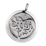 Maxbell Stainless Steel Hollow Round Photo Frame Charms Pendants Peach Peart