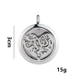 Maxbell Stainless Steel Hollow Round Photo Frame Charms Pendants Peach Peart
