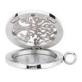 Maxbell Stainless Steel Hollow Round Photo Frame Charms Pendants Simple