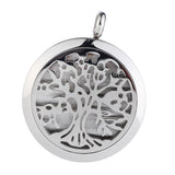 Maxbell Stainless Steel Hollow Round Photo Frame Charms Pendants Simple