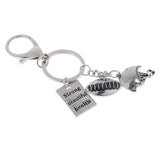 Maxbell 1 Pcs Novelty Metal Key Rings Chain Charms Rugby Union