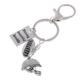 Maxbell 1 Pcs Novelty Metal Key Rings Chain Charms Rugby Union