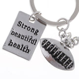 Maxbell 1 Pcs Novelty Metal Key Rings Chain Charms Rugby Union